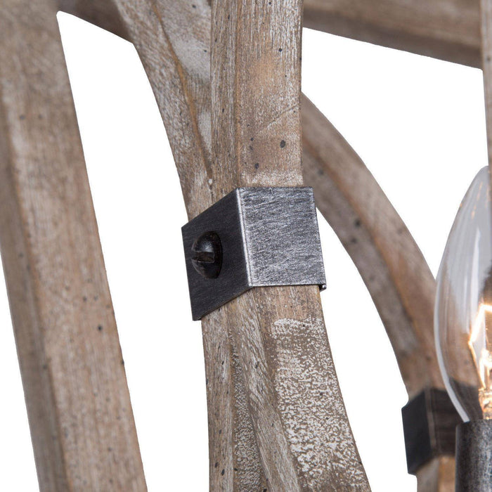 Qirneta 4-Light Wood Chandelier