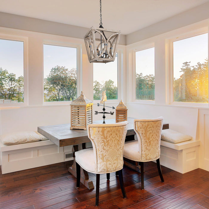 Qirneta 4-Light Wood Chandelier