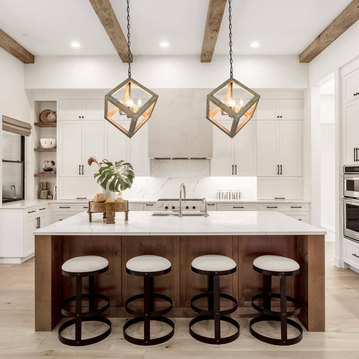 Heloise 4-Light Wood Chandelier