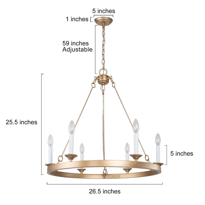 Luremis 6-Light Chandelier