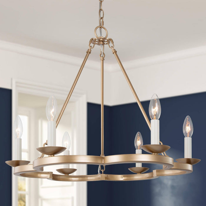 Luremis 6-Light Gold Chandelier