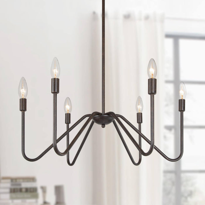 Avelin 6-Light Rust Chandelier