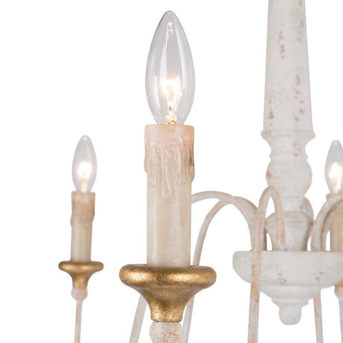 Ravine 6-Light White Chandelier