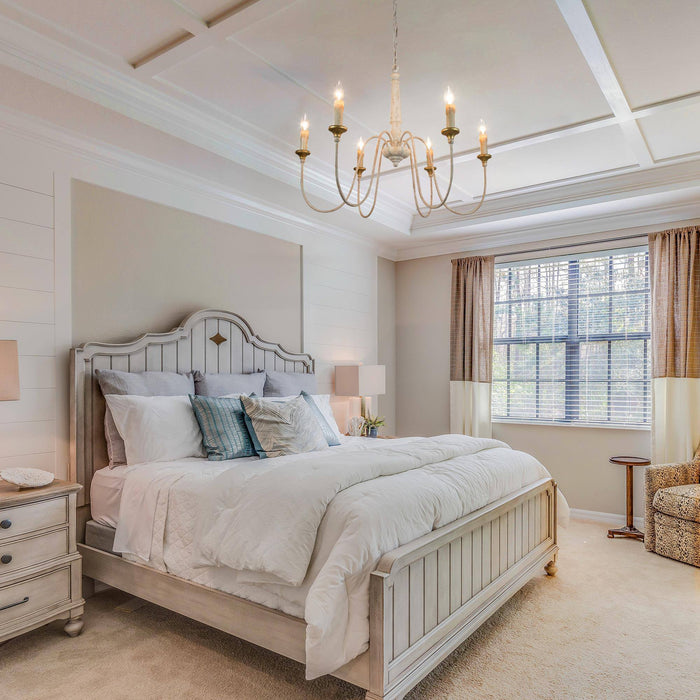 Ravine 6-Light White Chandelier