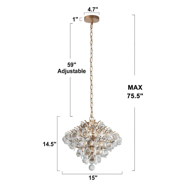 Lumence 3-Light Gold Chandeliers