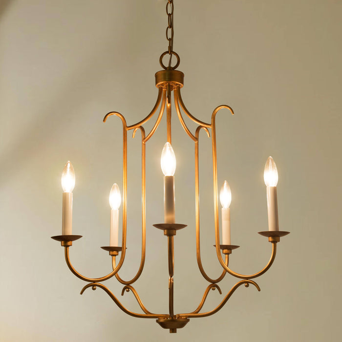 Sylveen 5-Light Gold Chandeliers
