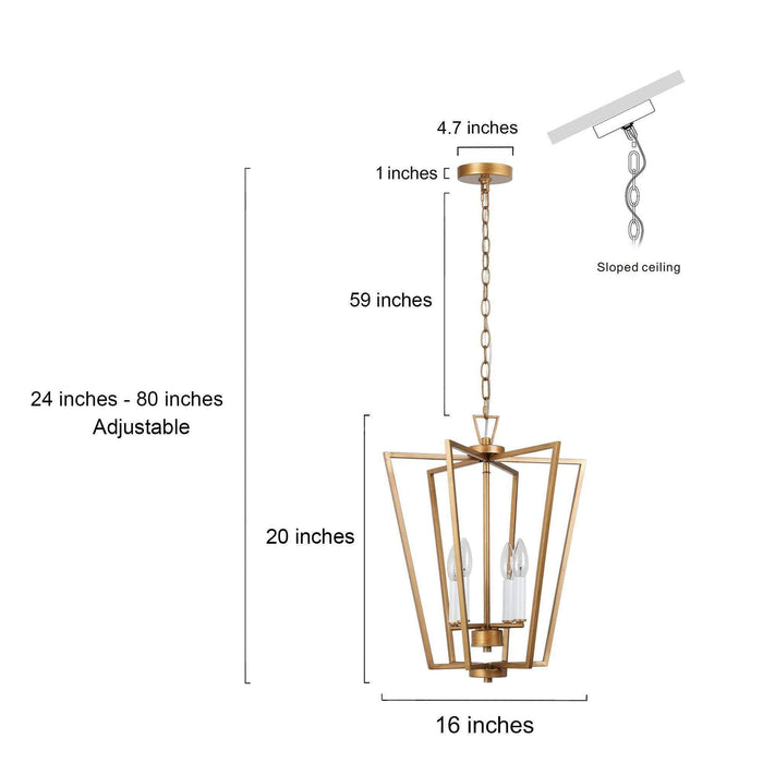 Orendon 4-Light Gold Chandelier