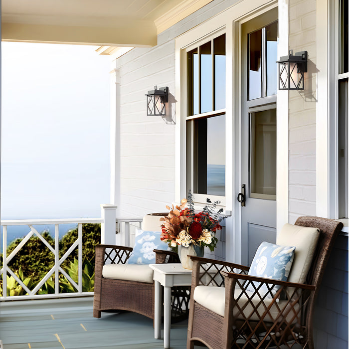 Brynna 1-Light Black Outdoor Wall Light