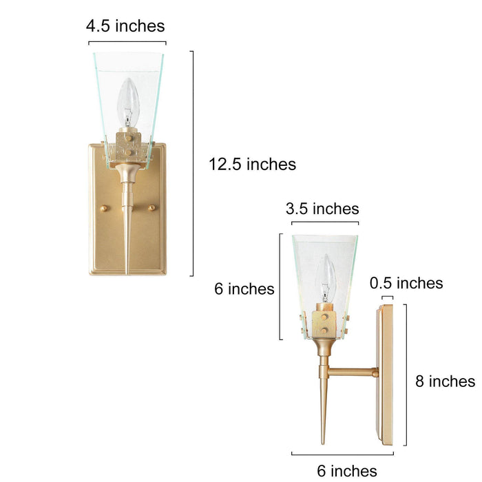 Dendora 1-Light Gold Wall Sconce