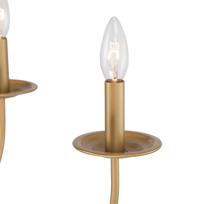 Sylvora 6-Light Gold Metal Chandelier