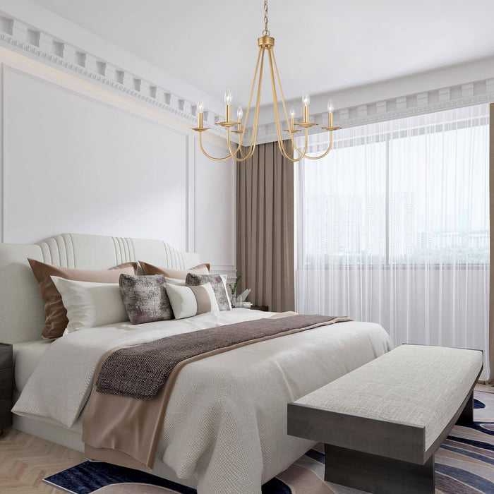 Sylvora 6-Light Gold Chandeliers