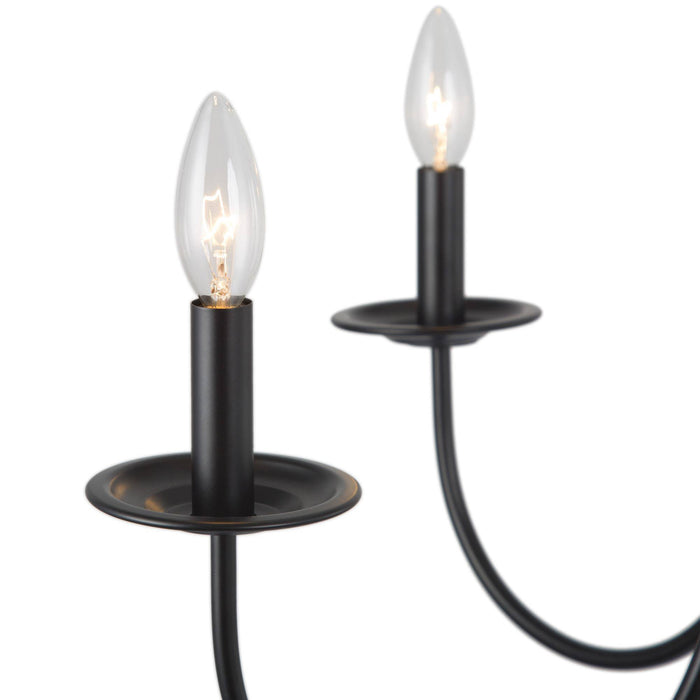 Sylvora 6-Light Black Chandeliers