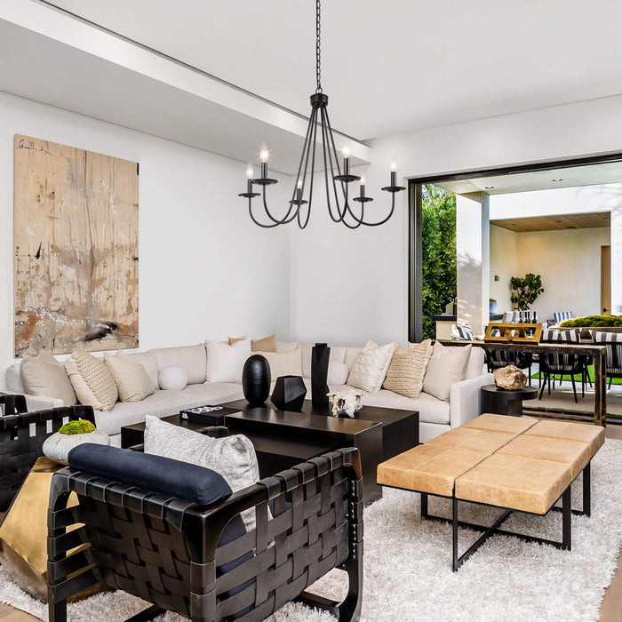 Sylvora 6-Light Black Chandeliers