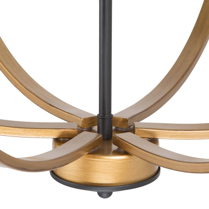Meliris 6-Light Black and Gold Chandelier