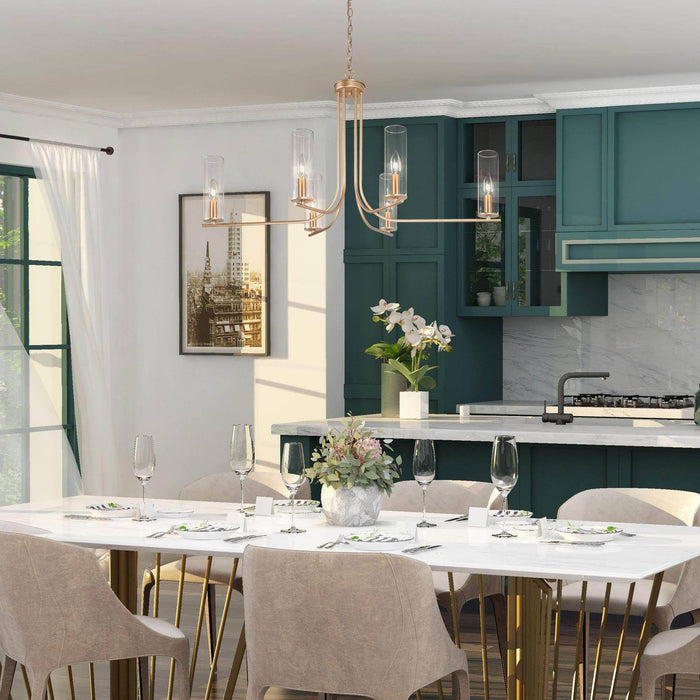 Veocrae 6-Light Gold Chandelier