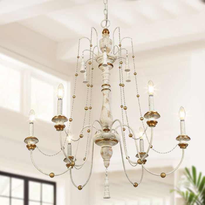 Trulin 6-Light Wood Chandeliers