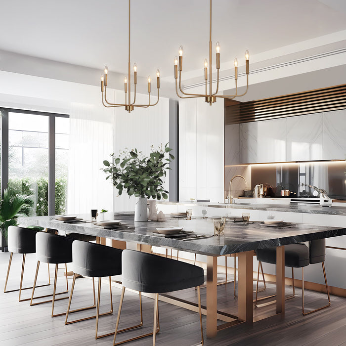Zuvarin 6-Light Brass Chandeliers
