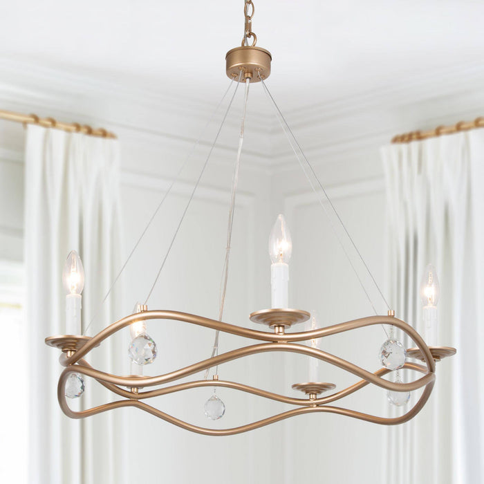 Ajolote 5-Light Gold Chandelier