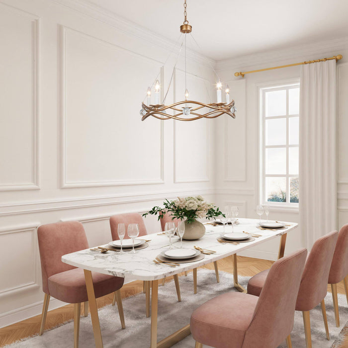 Ajolote 5-Light Gold Chandelier