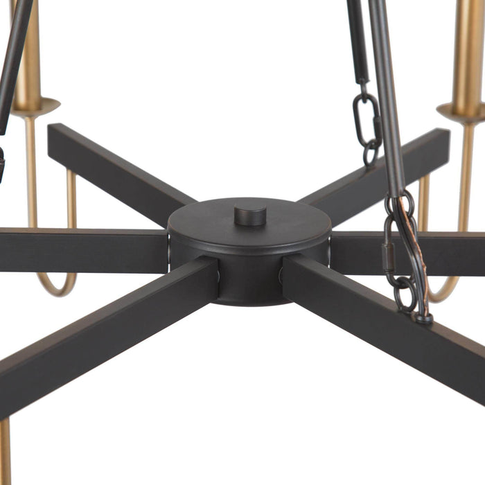 Deborah 6-Light Black and Gold Chandelier