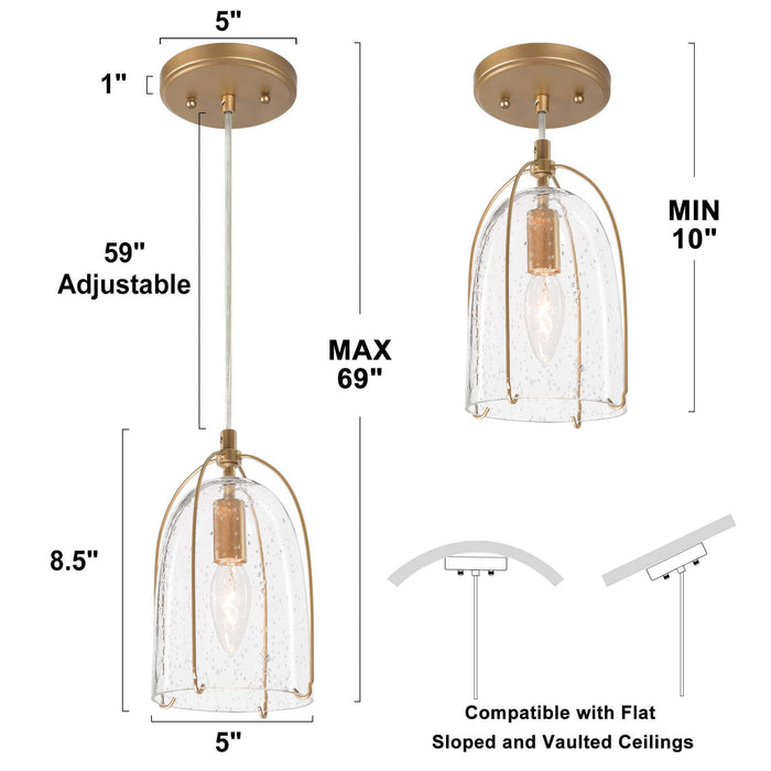 Etrichy 1-Light Gold Pendant Lights