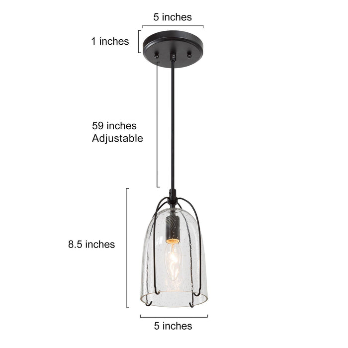 Etrichy 1-Light Black Pendant Lights