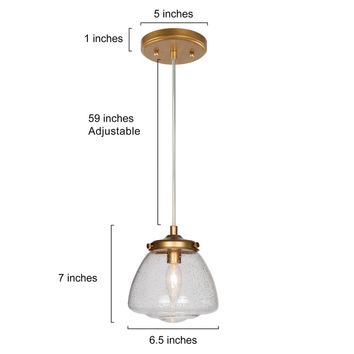 Ambolia 1-Light Gold Pendant Light