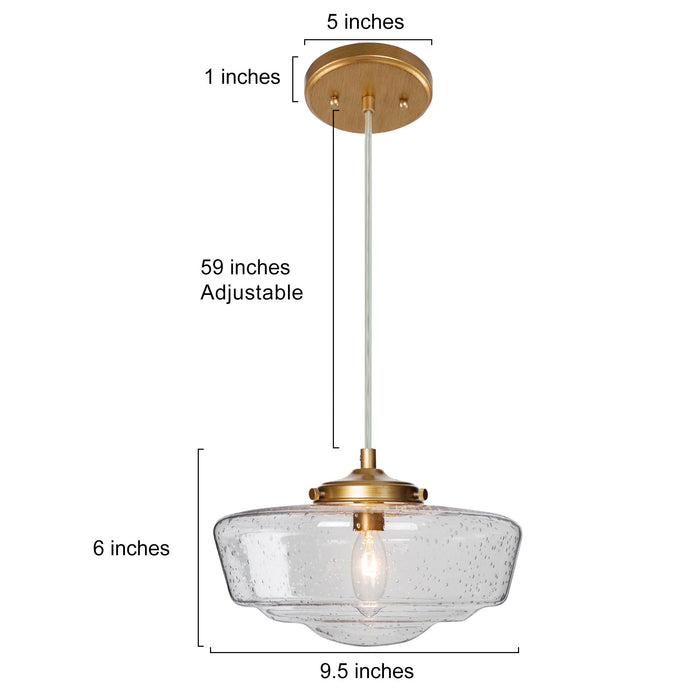 Saviel 1-Light Gold Pendant Light