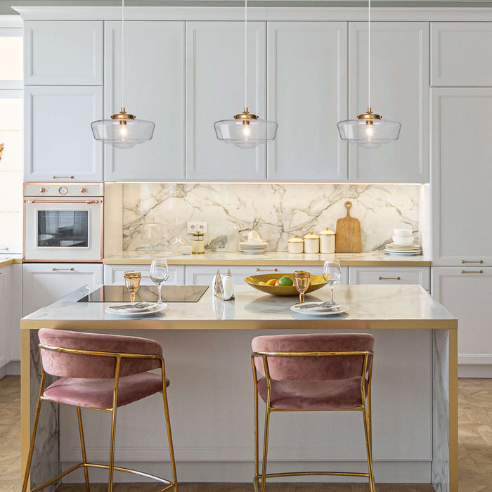 Saviel 1-Light Gold Pendant Light