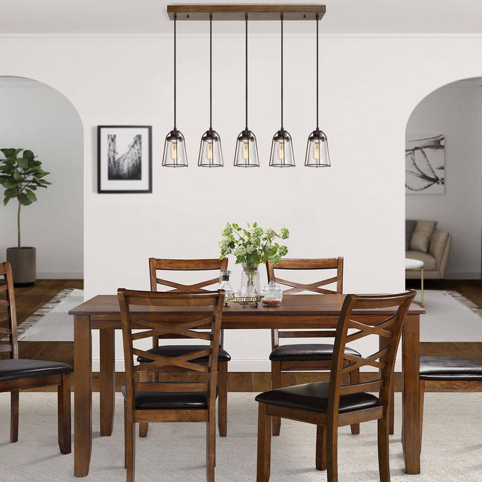 Myrene 5-Light Rust Island Lights