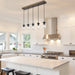 Squash 5-Light 29-in Black Farmhouse Cluster Kitchen Island Light