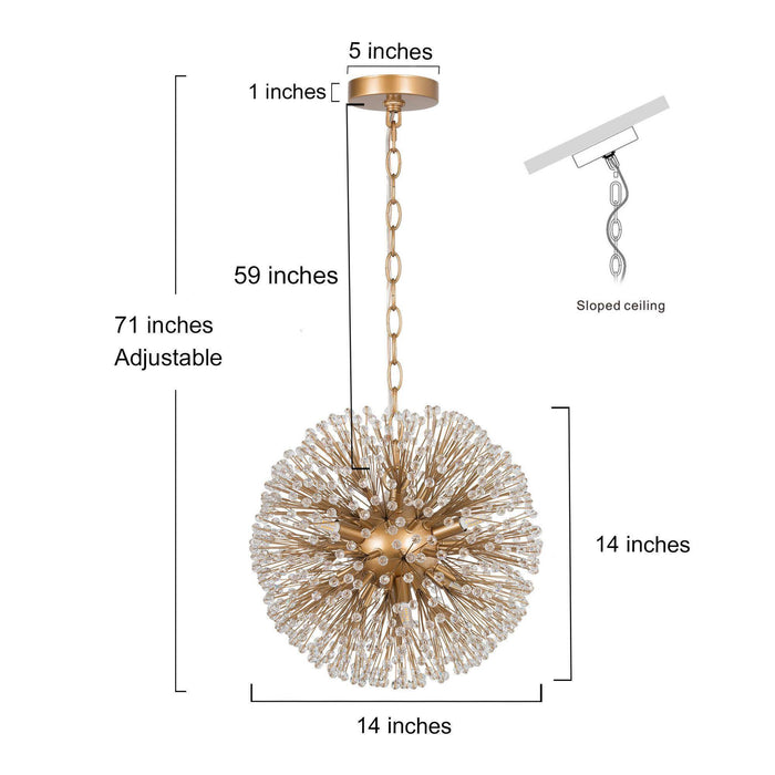 Porgy 6-Light Gold Chandelier