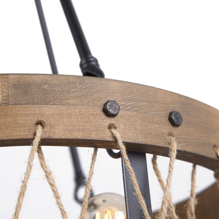 Eriogo 5-Light Wood Chandelier
