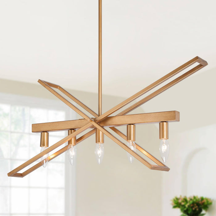 Sylene 5-Light Gold Chandelier