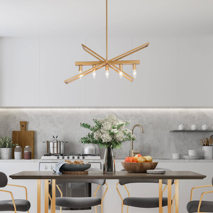 Sylene 5-Light Gold Chandelier