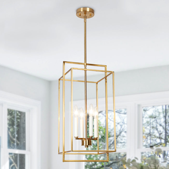 Kressi 4-Light Brass Chandelier