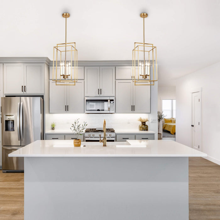 Kressi 4-Light Brass Chandelier