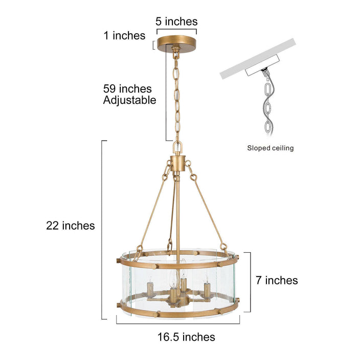 Syelyn 4-Light Gold Chandeliers