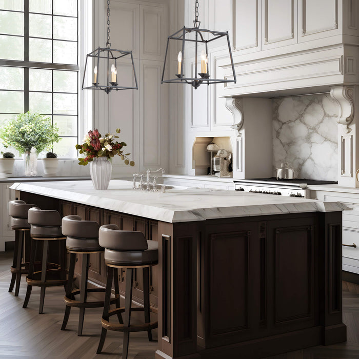 Modany 3-Light Black and Gold Chandelier