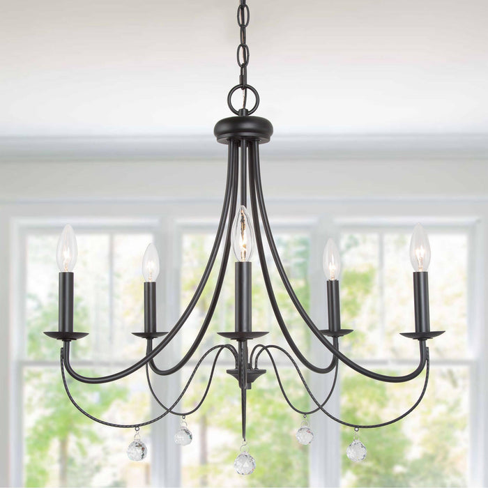 Clement 5-Light Black Chandelier
