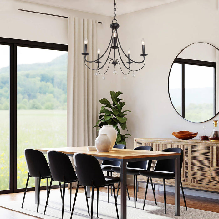 Clement 5-Light Black Chandelier