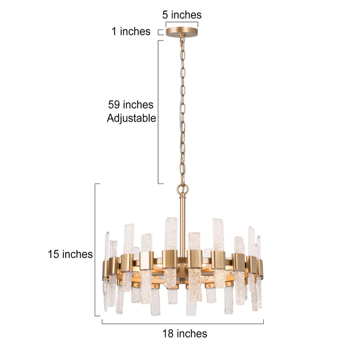Breslyn 6-Light Gold Chandelier