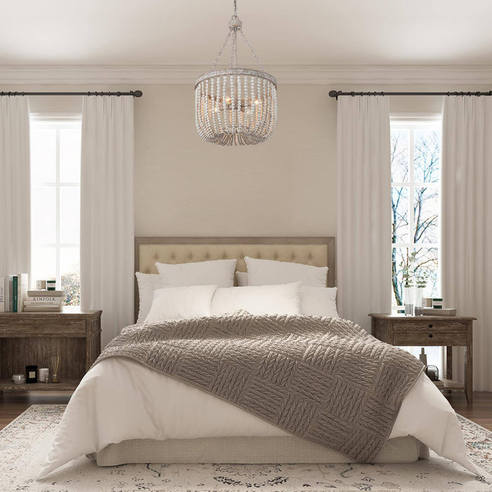 Lanstin 4-Light White Chandelier