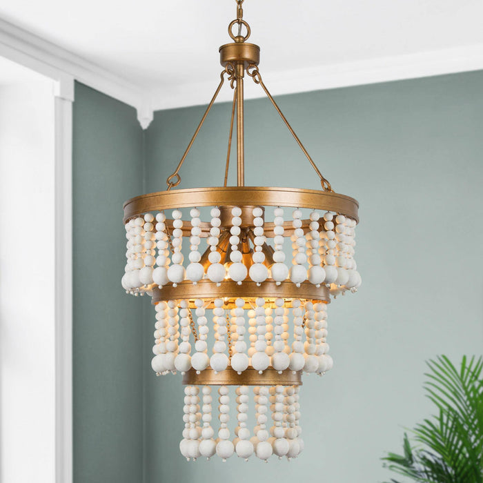 Rutilar 6-Light Gold Chandelier