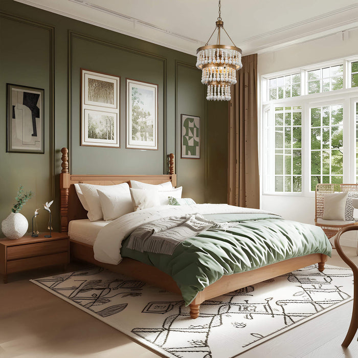 Rutilar 6-Light Gold Chandelier