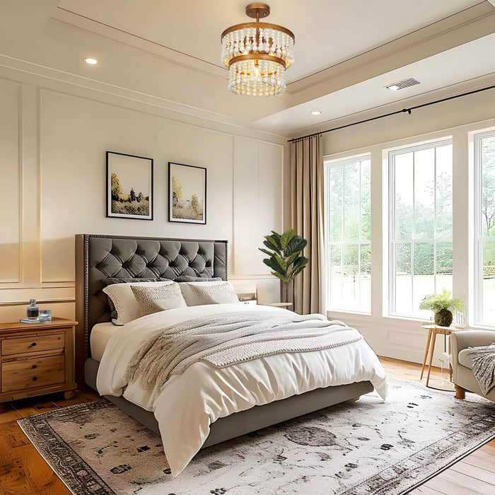 Rutilar 4-Light Gold Semi-Flush Mount Light