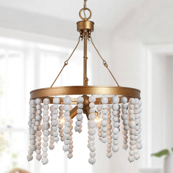 Rutilar 3-Light Gold Chandelier