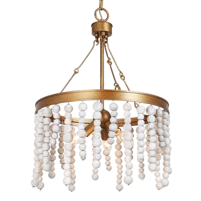 Rutilar 3-Light Gold Chandelier