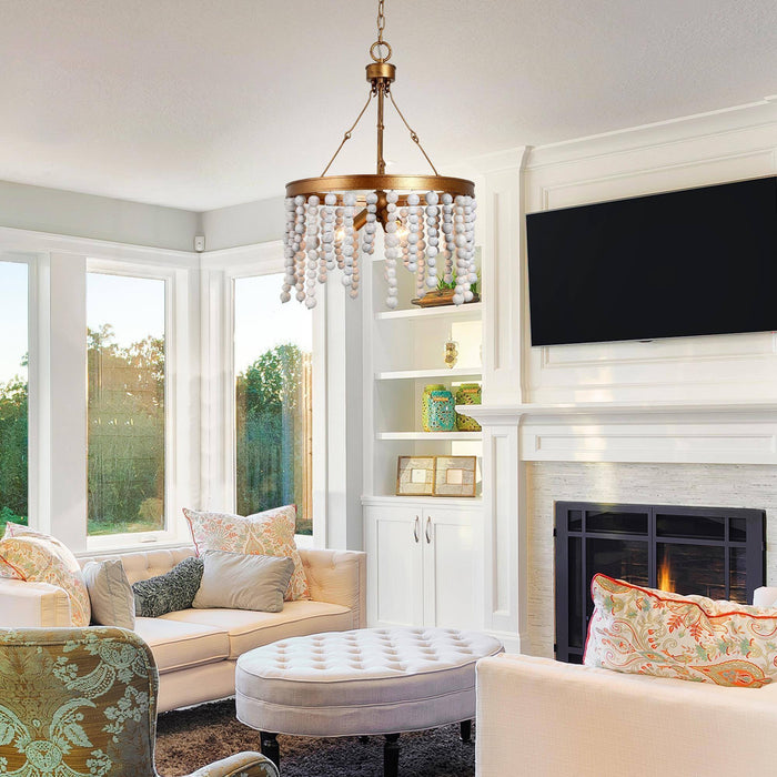 Rutilar 3-Light Gold Chandelier