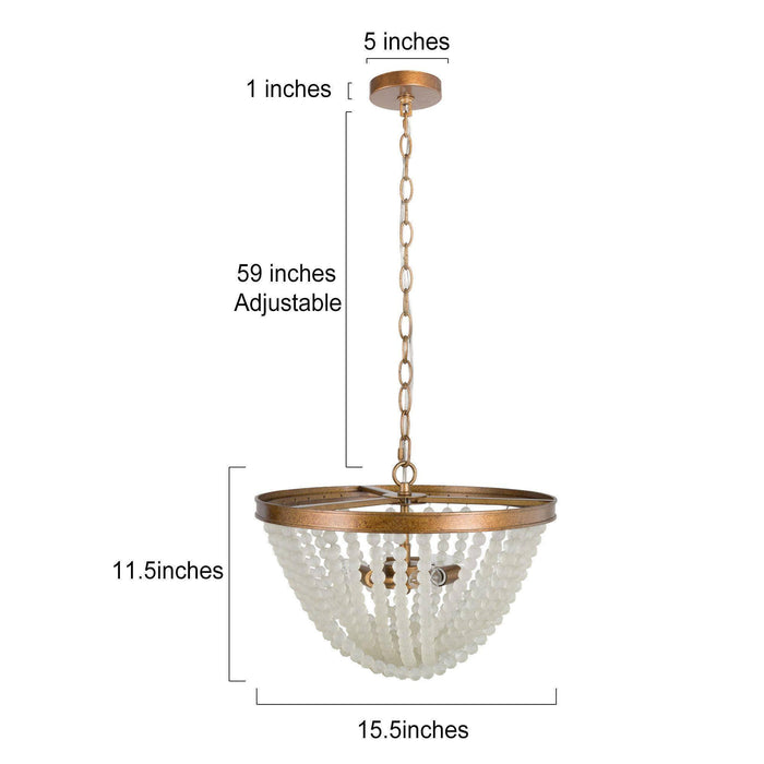 Cympha 3-Light Gold Chandelier